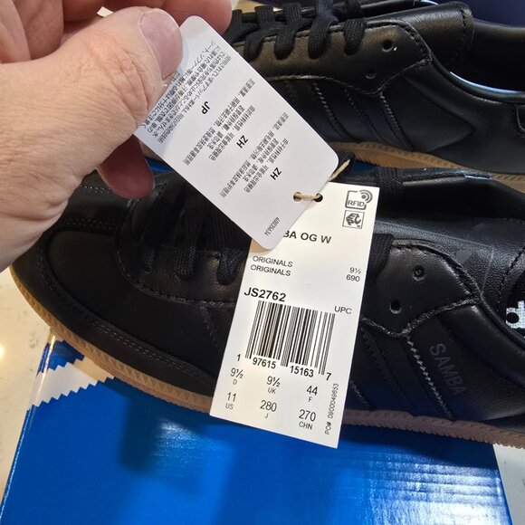 [JS2762] Adidas Originals Mens Samba OG Core Black Carbon *NEW* SIZE 10 WMS 11 - Picture 2 of 14
